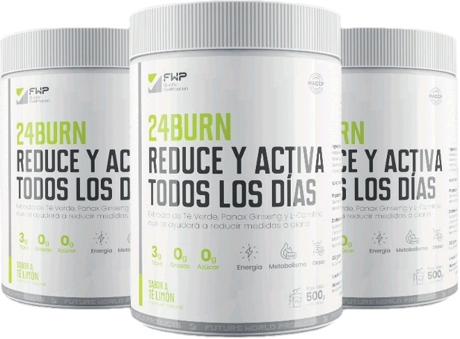 Envase del producto 24BURN en Chile