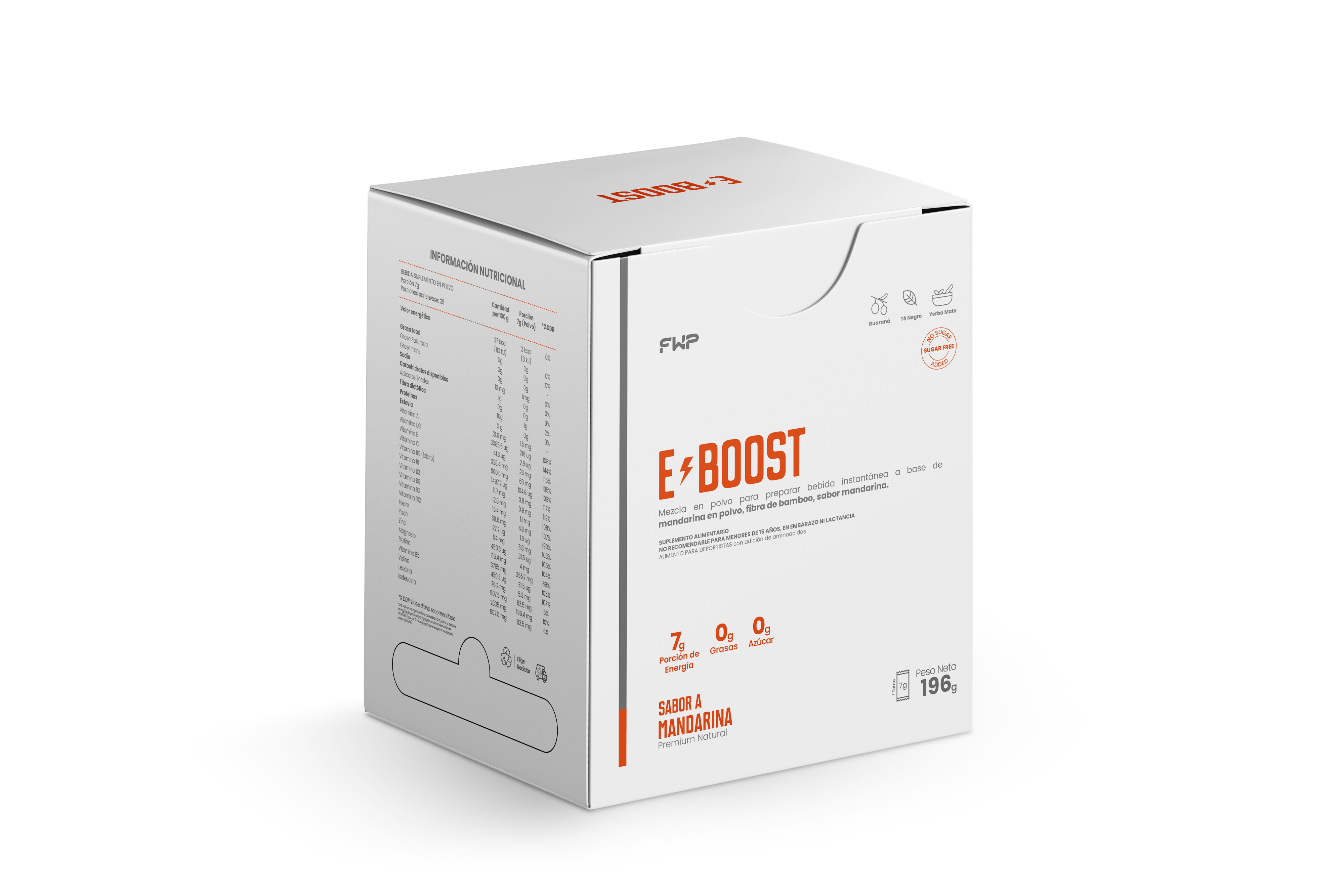 Caja del producto E-BOOST en Chile